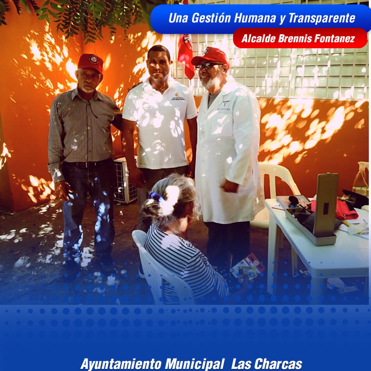 Alcalde Brennis Fontánez realiza operativo médico en el municipio Las Charcas