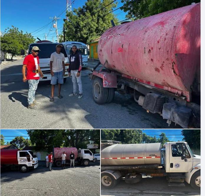 Ayuntamiento gestiona con INAPA la distribución gratuita de agua potable por disposición del alcalde Brennis Fontanez.